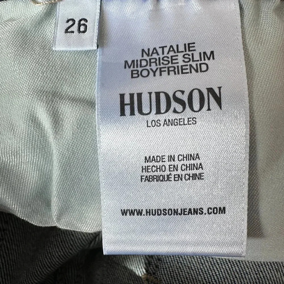 Hudson Jeans Natalie Midrise Slim Boyfriend Cropped Jeans in Leah - Picture 6 of 11